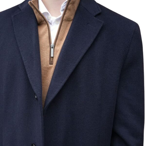 Bugatti Navy Wool Overcoat 5