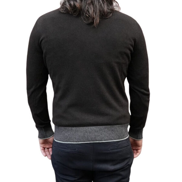 Codice Wool Cashmere Half Zip Sweater back