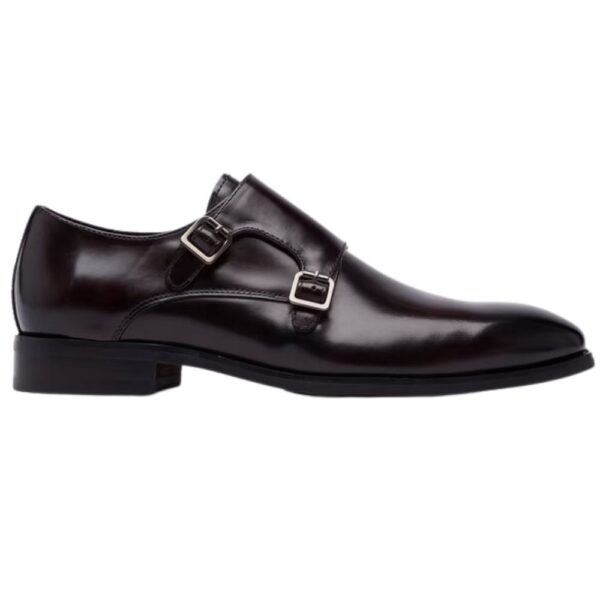 JOHN WHITE MONKTON BROWN DOUBLE BUCKLE SHOES